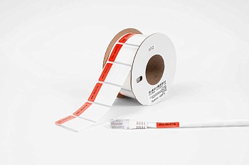 Маркер самоламинирующийся MSL-25x37/10-R - Маркер для проводов и кабелей, длина 57 мм, ширина 25 мм, цвет красный, для принтера: RT200, RT230, в упаковке 1000 маркеров