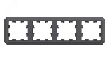 ATLASDESIGN ANTIQUE 4-постовая РАМКА, универсальная, БАЗАЛЬТ (5шт) C3(+) ATN101404