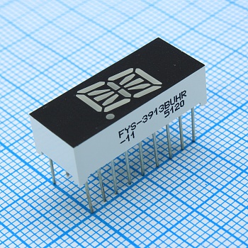 FYS-3913BUHR-11 - 1 разрядный индикатор 9,9мм/красный/640нм/30-60мкд/ОА