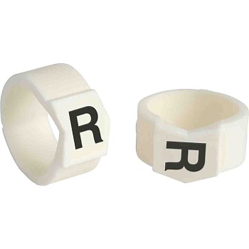 brd133727 - SCN-61-R клипсы белые, 50шт/упак, для провода 15,1-19,0мм диаметра, легенда R