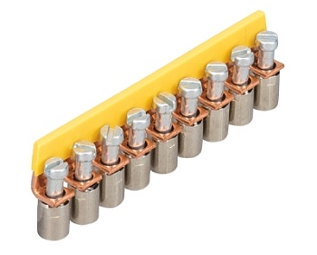 Соед. мостик IVB WK 2.5-9 - Соединительная перемычка, винтовая, изолированная, 9 полюсов, для клемм: WK 2,5/U