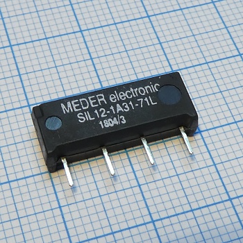 SIL12-1A31-71L - Герконовое реле, SPST-NO, 12 В DC, 1 кОм, 1 А
