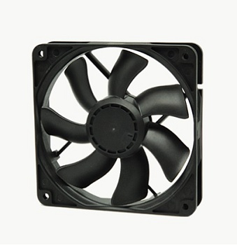 YDH1225B12G - Вентилятор 12В 120х120x25 B, 5.64W, 3000 об/мин, 176.5м3/час, 45.9дБ, подшипник качения, тип вывода - провод