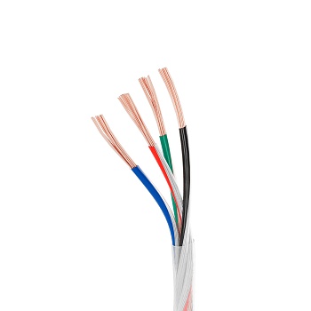Провод питания ARL-20AWG-CLEAR-4Wire-CU-Double (4x0.75mm) 040594 - Шлейф для питания и управления мультицветными (RGB) светодиодными лентами. 4 проводника, калибр проводника 20AWG, сечение проводника 0.52 мм2, проводник из луженой меди, внешняя оболочка и