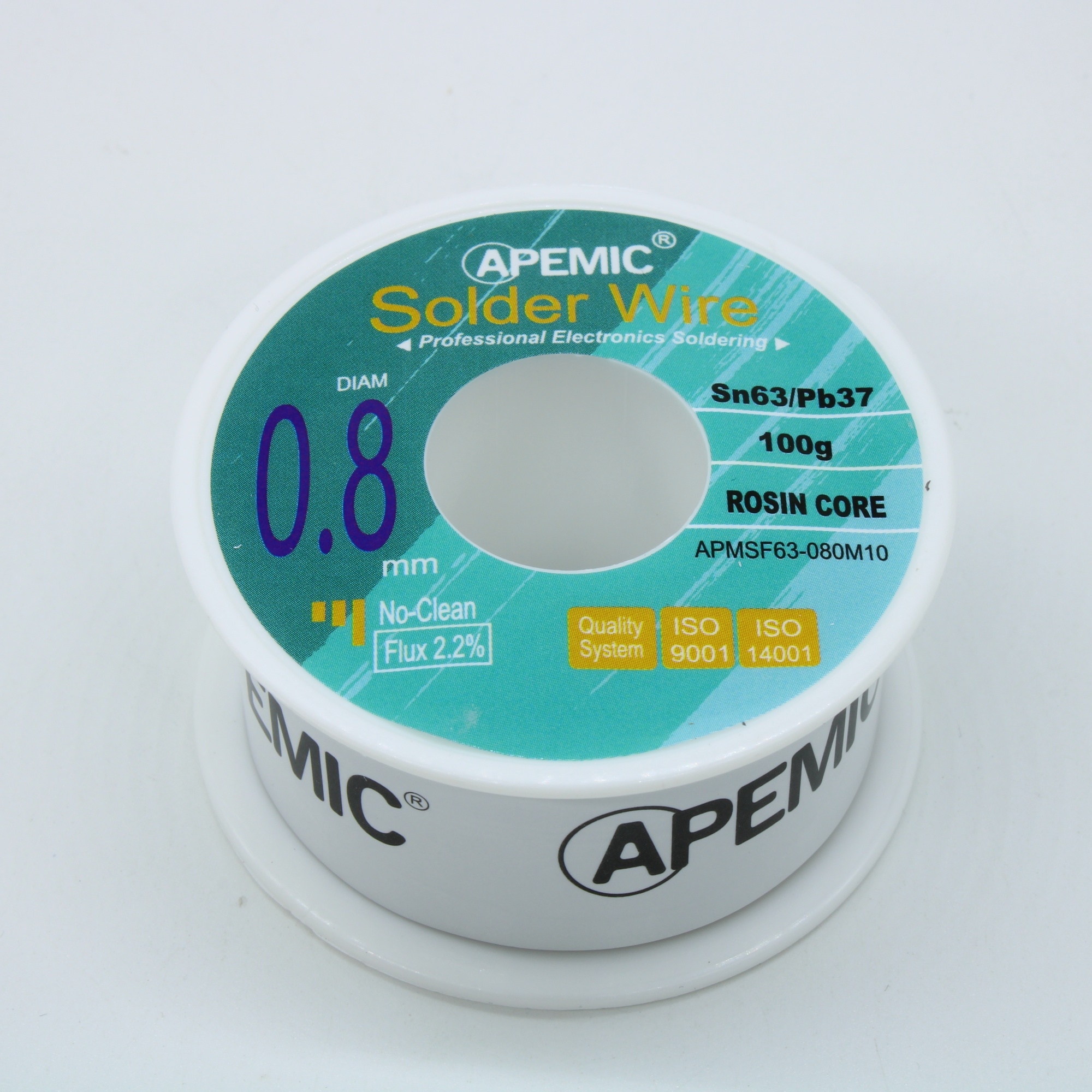 Припой Sn63Pb37 ROL0 0.8мм 100гр - Припой трубчатый оловянно-свинцовый ПОС63 0.8мм 100гр., с флюсом 2.2%