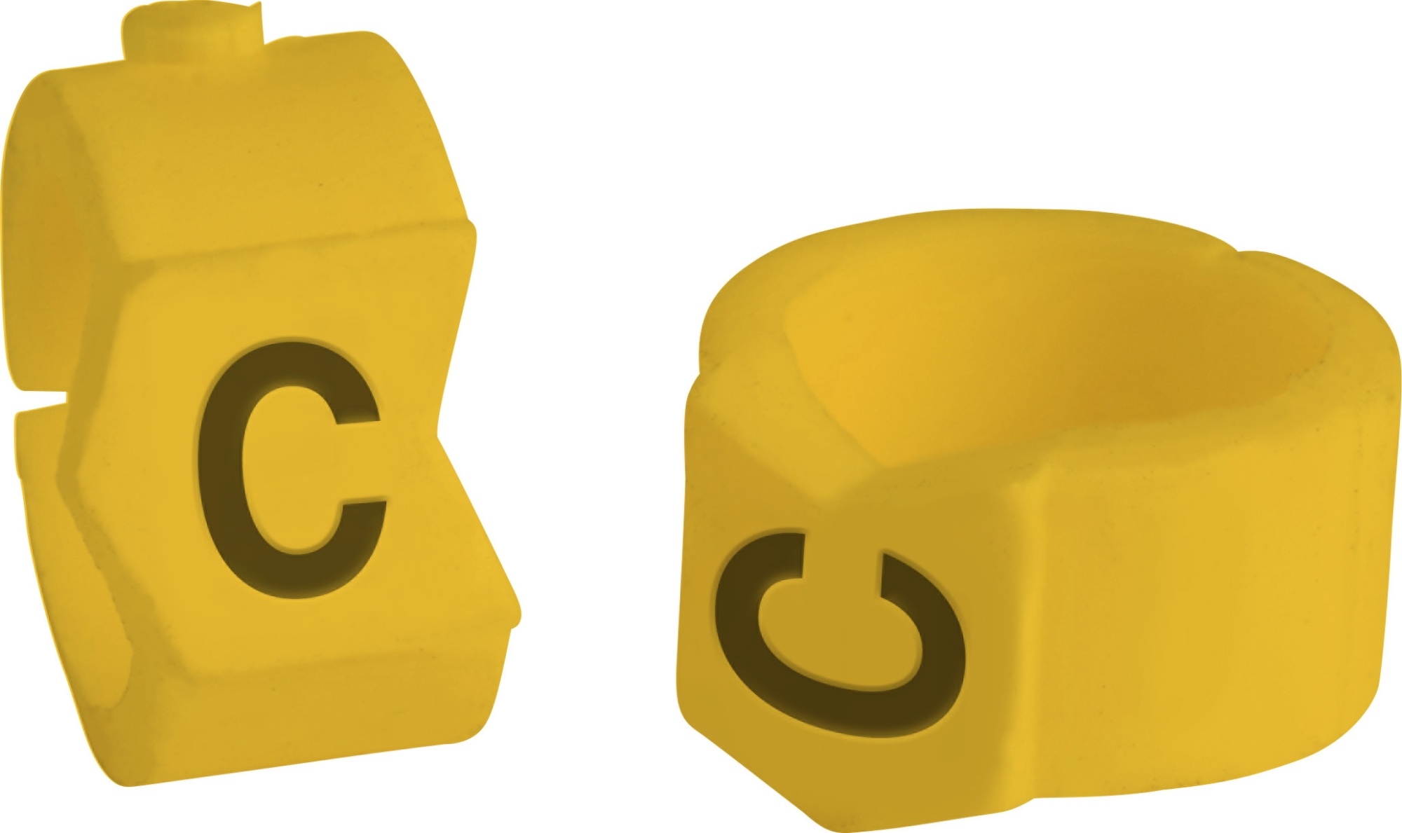 brd333512 - SCNG-36-C клипсы жёлтые, 50шт/упак, для провода 8,6-11,1мм диаметра, легенда C