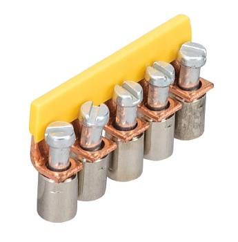 Соед. мостик IVB WK 4-5 - Соединительная перемычка, винтовая, неизолированная, 5 полюсов, для клемм: WK 4/U; WK 4TKS, цвет: желтый