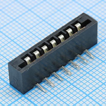 DS1020-07RT1D - FPC разъем для шлейфа на плату угловой 7pin, шаг 2.54мм