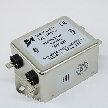 DL-10T11 - Фильтр сетевой однофазный 10А 250В