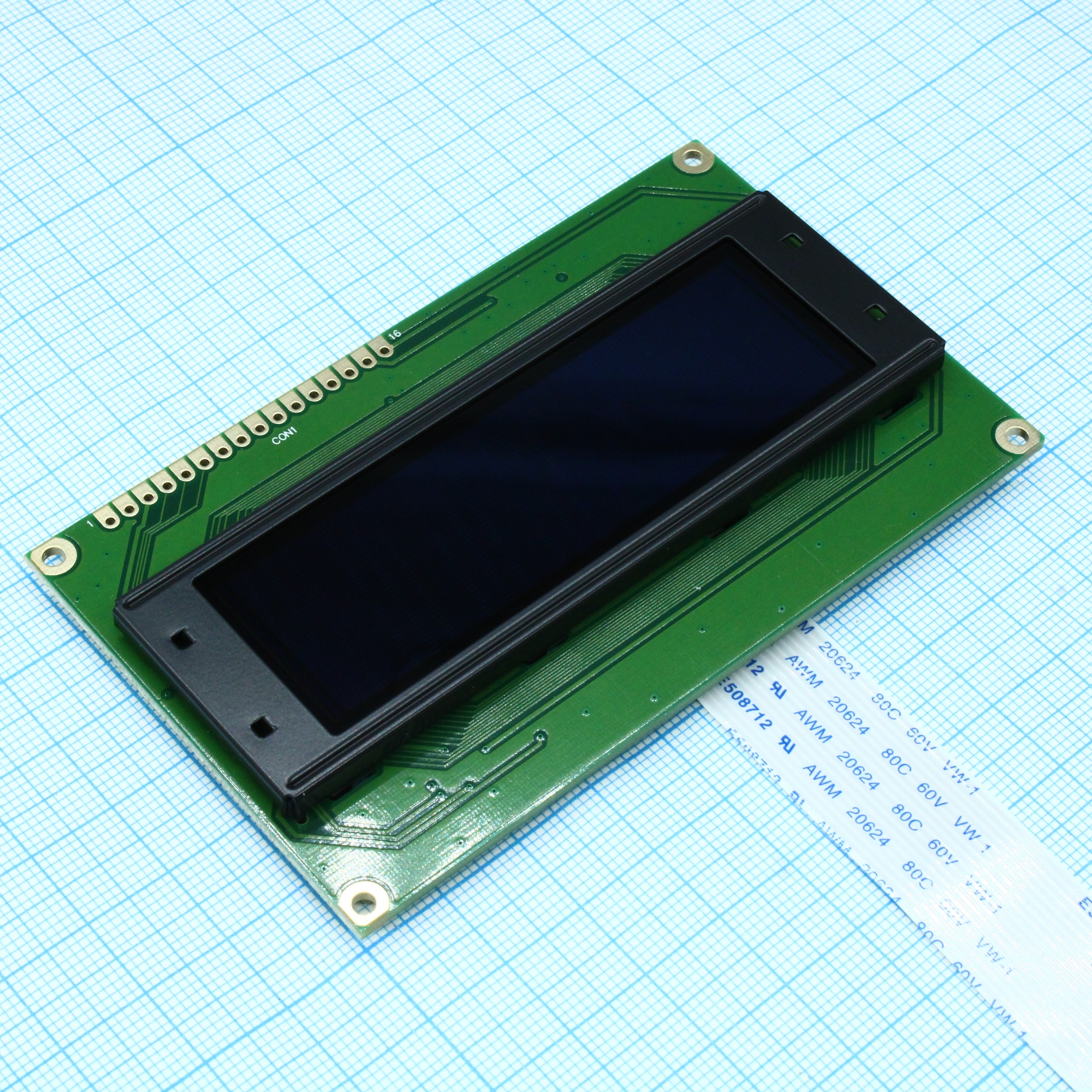 WEH002004BLPP5N00100 - OLED символьный 20х4 (2004B), желтый, контроллер WS0010TX, VDD = 5В, -40 ... +80 С, шлейф 16pin