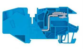 Клемма разъед. WKIF 16 NT/35 - Клемма с размыкателем нейтрали, тип фиксации провода: пружинный, номинальное сечение: 16 мм кв., 68A, 400V, ширина: 12 мм, цвет: синий, тип монтажа: DIN 35