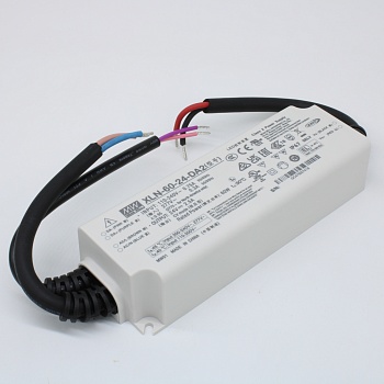 XLN-60-24-DA2 - AC-DC LED-драйвер, CV, 60Вт, вход 100…305В AC, 47…63Гц, выход 24В/2.5А, изоляция 3750В AC, DALI-2, IP67, 141.5х49х32мм, -25…+90°С