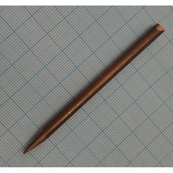 Жало  паяльное 5* 75мм медное конус - цилиндрическое медное жало для паяльника, диаметр 5мм, длина 75мм