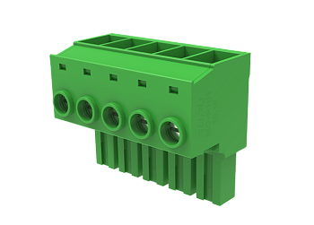 Розеточный разъем на кабель MC-RHH10.16H05C-0001 - Розеточный разъем, прямой, на кабель, шаг: 10.16 мм, 5 полюсов, фиксация провода винтовая, исполнение: стандартное, 1000V, 76A, цвет: зеленый Розеточный разъем на кабель MC-RHH10.16H05C-0001 - Розеточный разъем, прямой, на кабель, шаг: 10.16 мм, 5 полюсов, фиксация провода винтовая, исполнение: стандартное, 1000V, 76A, цвет: зеленый
