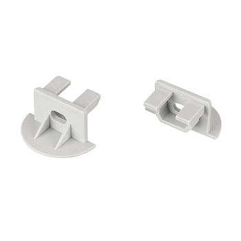 Заглушка для PDS-FS с отверстием 040737 - Заглушка полукруглая пластиковая для профиля PDS-FS с отверстием. В комплекте 2 заглушки, цена за комплект.