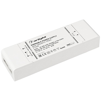 Блок питания ARV-SN24075-TRIAC (24V, 3.125A, 75W) 030935 - Блок питания 24V с гальванической развязкой, ток 3,125А, 75 Вт, с управлением от симисторного настенного диммера (TRIAC) и/или с помощью функции Push-dim, без корректора мощности, PF>0,5. Рекоменд