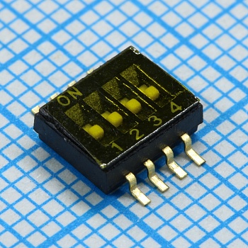 L-KLS7-KPR-04-N-11 - Переключатель SMD-монтаж, 4 позиции, шаг 1,27мм