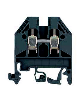 Клемма WK 2,5 / U BLACK - Проходная клемма, тип фиксации провода: винтовой, номинальное сечение: 2,5 мм кв., 24A, 800V, ширина: 5 мм, цвет: черный, тип монтажа: DIN 35