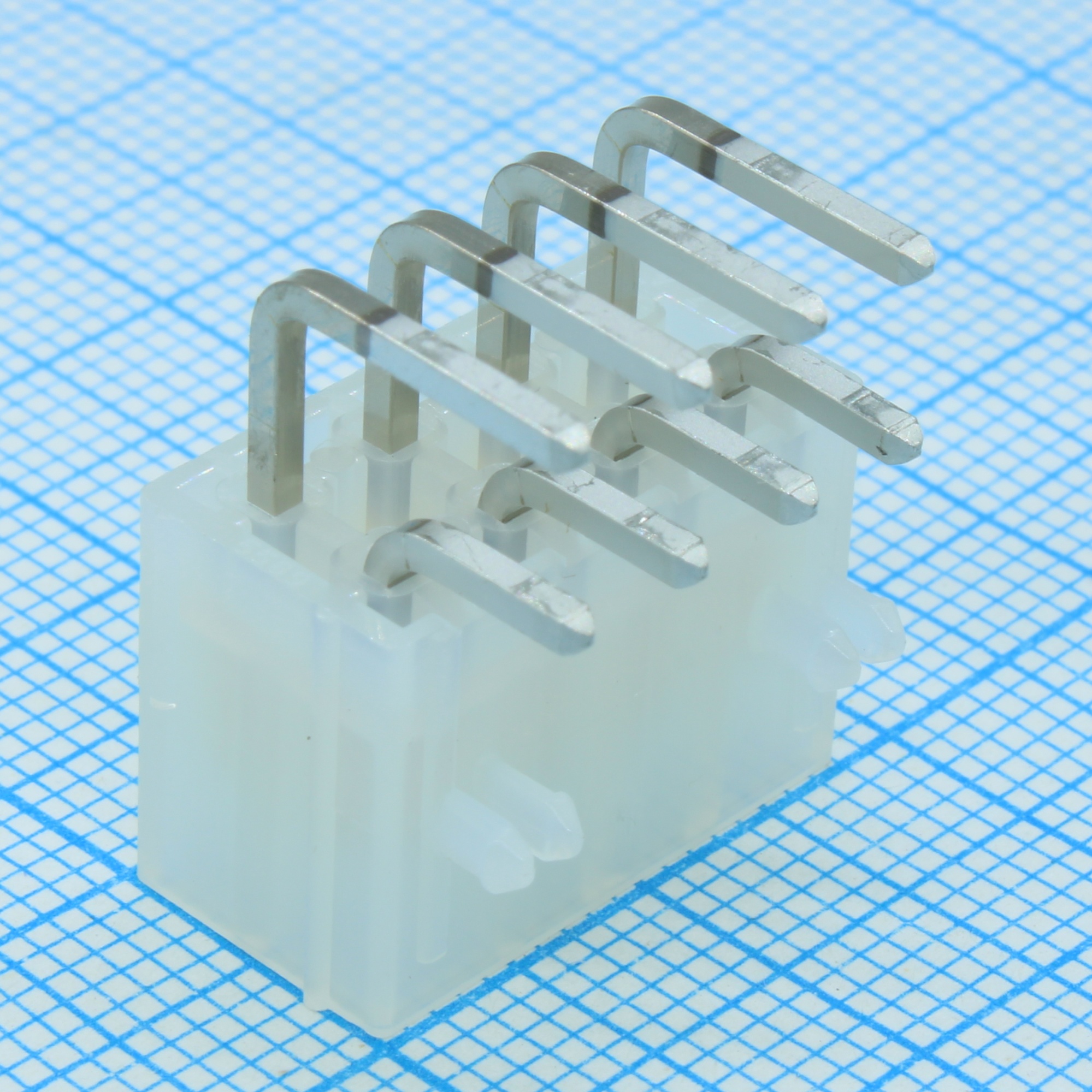 39301081 - Разъем провод-плата HDR 8 контактов шаг 4.2мм угловой монтаж в отверстие серия Mini-Fit Jr пакет