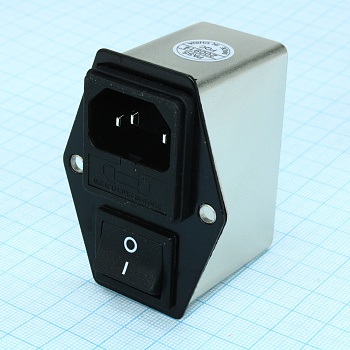 DL-3DZ2KR - Однофазный сетевой фильтр 3А 250В с выключателем