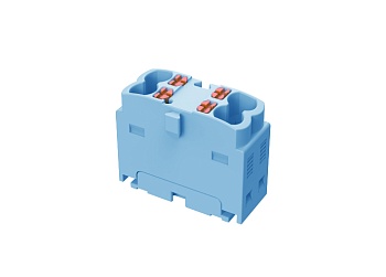 Проходной блок TPA1.5-4-BU - Проходной блок, 4 точки подключения, тип фиксации провода: push-in, номинальное сечение: 1,5 мм кв.,  17,5A, 450V, цвет: синий