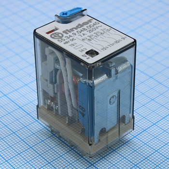 55.34.9.048.0040 - Реле электромагнитное силовое 7А 4 контактных группы на переключение катушка 48В