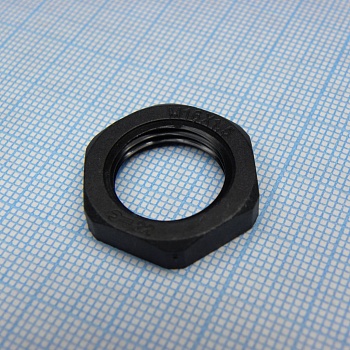 DLM-M16P (black) - Гайка для крепления кабель ввода на панель