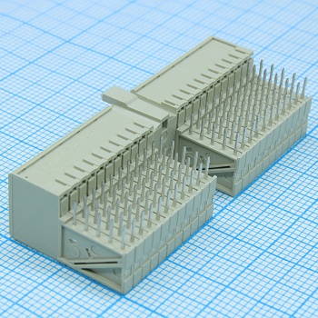 5100147-1 - Разъем на плату 110 контактов шаг 2мм угловой монтаж в отверстие туба