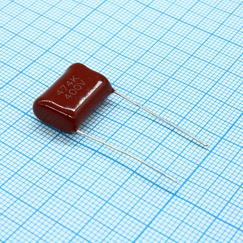 L-KLS10-CL21-474K400-P15 - Конденсатор металлоплёночный полиэтилентерефталатный 0.47мкФ 400В ±10% шаг выводов 15мм 85°С россыпь