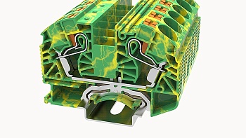 Заземляющая клемма DS16-PE-01P-1C - Заземляющая клемма, тип фиксации провода: Push-in, номинальное сечение: 16 мм кв., ширина: 12,2 мм, цвет: желто-зеленый, тип монтажа: DIN35