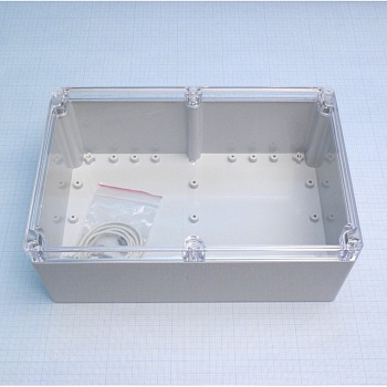 G2018C - Герметичный корпус из поликарбоната с прозрачной крышкой, IP65, светло-серый