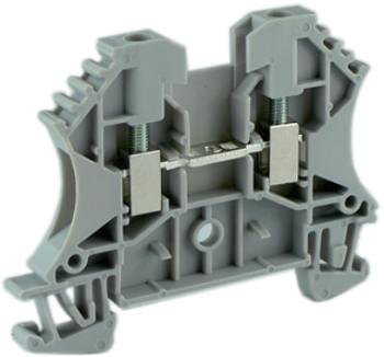 Проходная клемма UKJ-W4 - Проходная клемма, тип фиксации провода: винтовой, номинальное сечение: 4 мм кв., 32A, 800V, ширина: 6,2 мм, цвет: серый тип монтажа: DIN 35