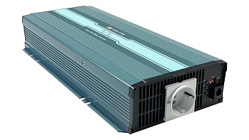 NTS-1700-224EU - DC-AC 1700Вт, Рпик=2550Вт(10сек), Uвх=20…33В DC, Uвых=200/220/230/240В АС, f=50/60 Гц, КПД=92%, КНИ<3%, изоляция 3000В AC, в кожухе 400x184x70мм, -25…+70°С, RS-232, выход розетка EU