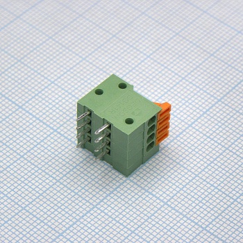 DG141R-2.54-04P-14-00A(H) - Нажимной безвинтовой клеммный блок 4 контакта. Зажим типа торцевой контакт. Серия DG141R-2.54