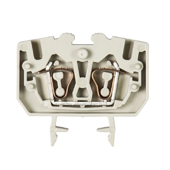 Клемма двойная WKF 2,5/MD/15 - Сдвоенная проходная клемма, тип фиксации провода: пружинный, номинальное сечение: 2,5 мм кв., 24A, 800V, ширина: 10 мм, цвет: серый, тип монтажа: DIN 15