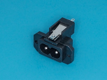 AC-10 - Разъем 220В вилка на блок, 2 контакта, 2A