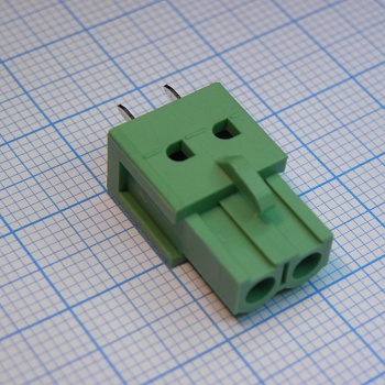 2EDGB-5.08-02P-14-00A(H) - клеммный блок вертикальный 2 контакта шаг 5.08мм на плату