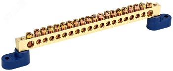 Шина N "ноль" на двух угловых изол ШНИ-8х12-20-У2-С YNN10-812-20C2-K07