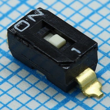 A6S1101H - Переключатель DIP 1 группа 0.025А 24В для поверхностного монтажа 1000 циклов шаг 2.54мм