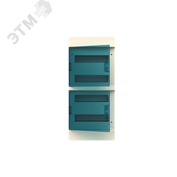 Щит распределительный навесной 48 модулей ЩРн-п-48 пластиковый Mistral41 зеленая прозрачная дверь с клеммами IP41 1SPE007717F0721