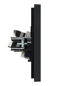 FORTE&PIANO Розетка двойная RJ11+RJ45 кат.5E FP135 черный IEK FP-KT20-O-1-K02