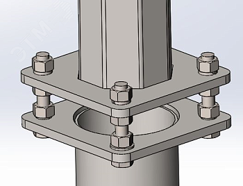 Комплект крепежа для ОГК/ОКК-8/9/10/ОП3ф/ОГКс-8/9 (болт М20х120 - 4шт; гайка М20 - 12шт; шайба Ф20 - 12шт; гровер С20 - 4шт) В00004480