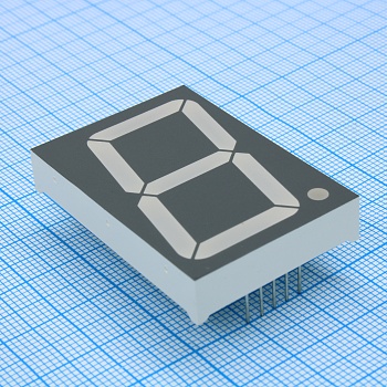 FYS-15011BUHR-21 - 1 разрядный индикатор 38,1мм/красный/640нм/30-60мкд/ОА