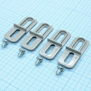 ALMF-001LG - Комплект монтажных кронштейнов 4 шт и винтов М5х10мм для корпусов серии HQ0xx и G1xx, алюминиевый сплав ADC-12, светло-серый