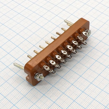 РП10-22 Л вилка - Соединитель  низкочастотный, прямоугольный, внутреннего монтажа