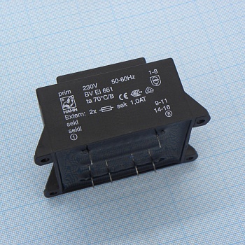 BV EI 661 1080 - Трансформатор питания 25ВА  230В 2x12В   2x1024мА 70/B