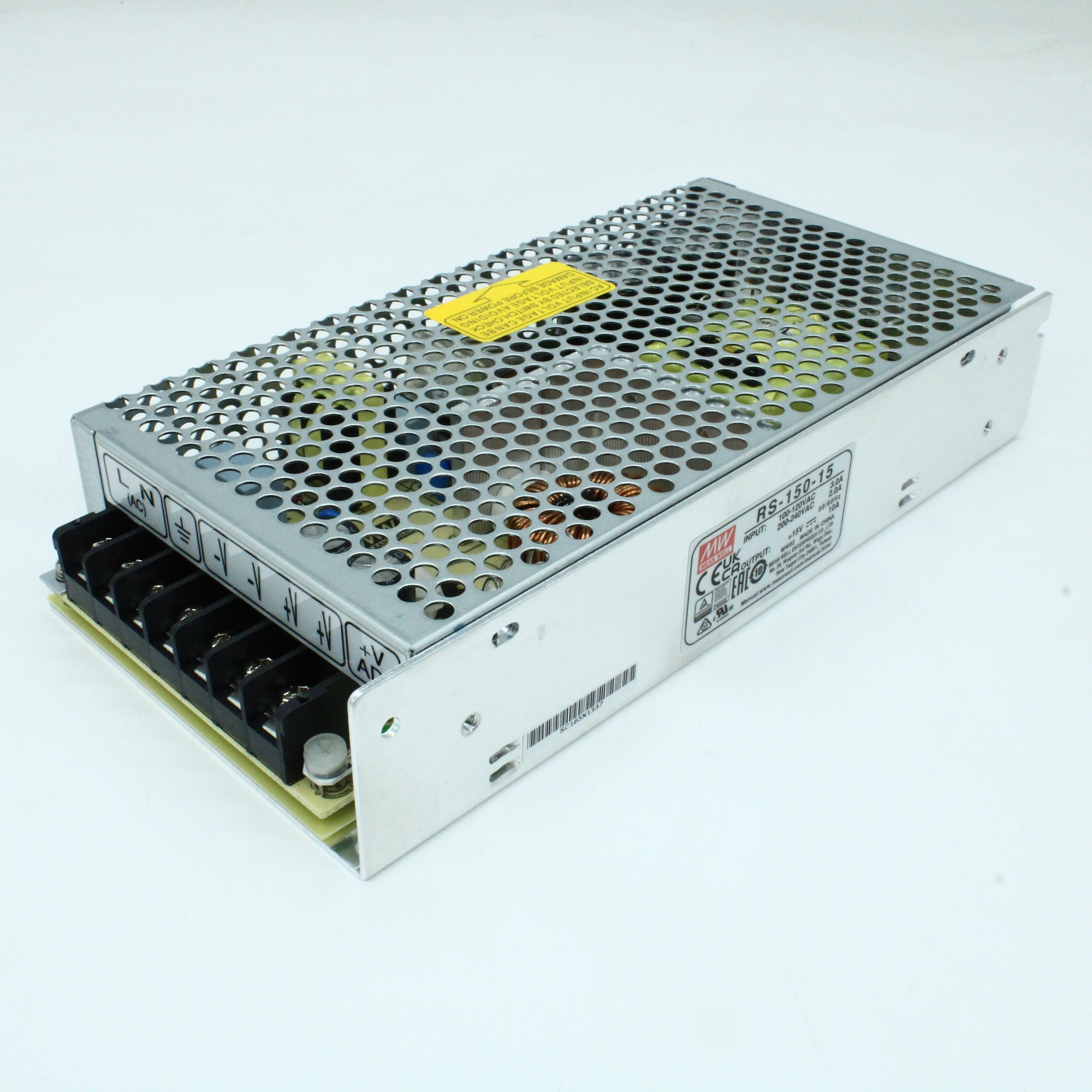 RS-150-15 - Преобразователь AC/DC в корпусе. Возможно применение вместо NES-150-15. Возможна замена на LRS-150-15, RSP-150-15, HRP-150-15