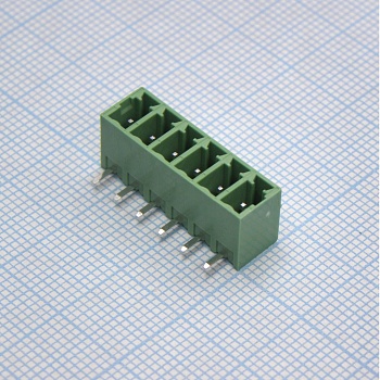 15EDGRC-3.81-06P-14-00A(H) - Разъемный клеммный блок на плату, 6 контактов. Серия 15EDGRC-3.81
