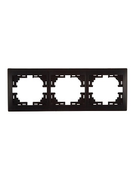 Рамка 3-м Mira горизонт. черн. бархат 701-4200-148