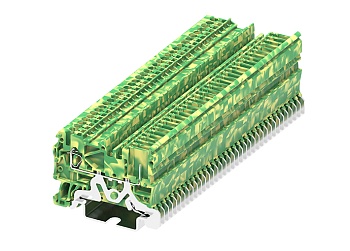 Заземляющая клемма 2150-1207 - Заземляющая клемма для подключения разъема, TA1.5, тип фиксации провода: пружинный, номинальное сечение: 1,5 мм кв., ширина: 3,5 мм, цвет: желто-зеленый, тип монтажа: DIN 35